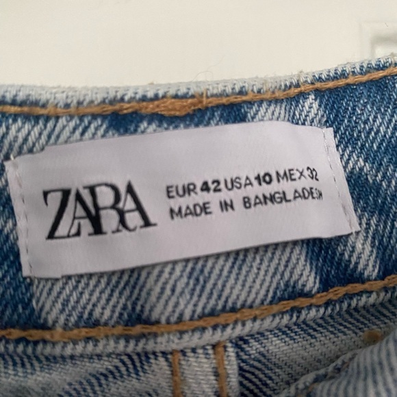 High waisted ripped jean shorts - zara - Picture 2 of 3